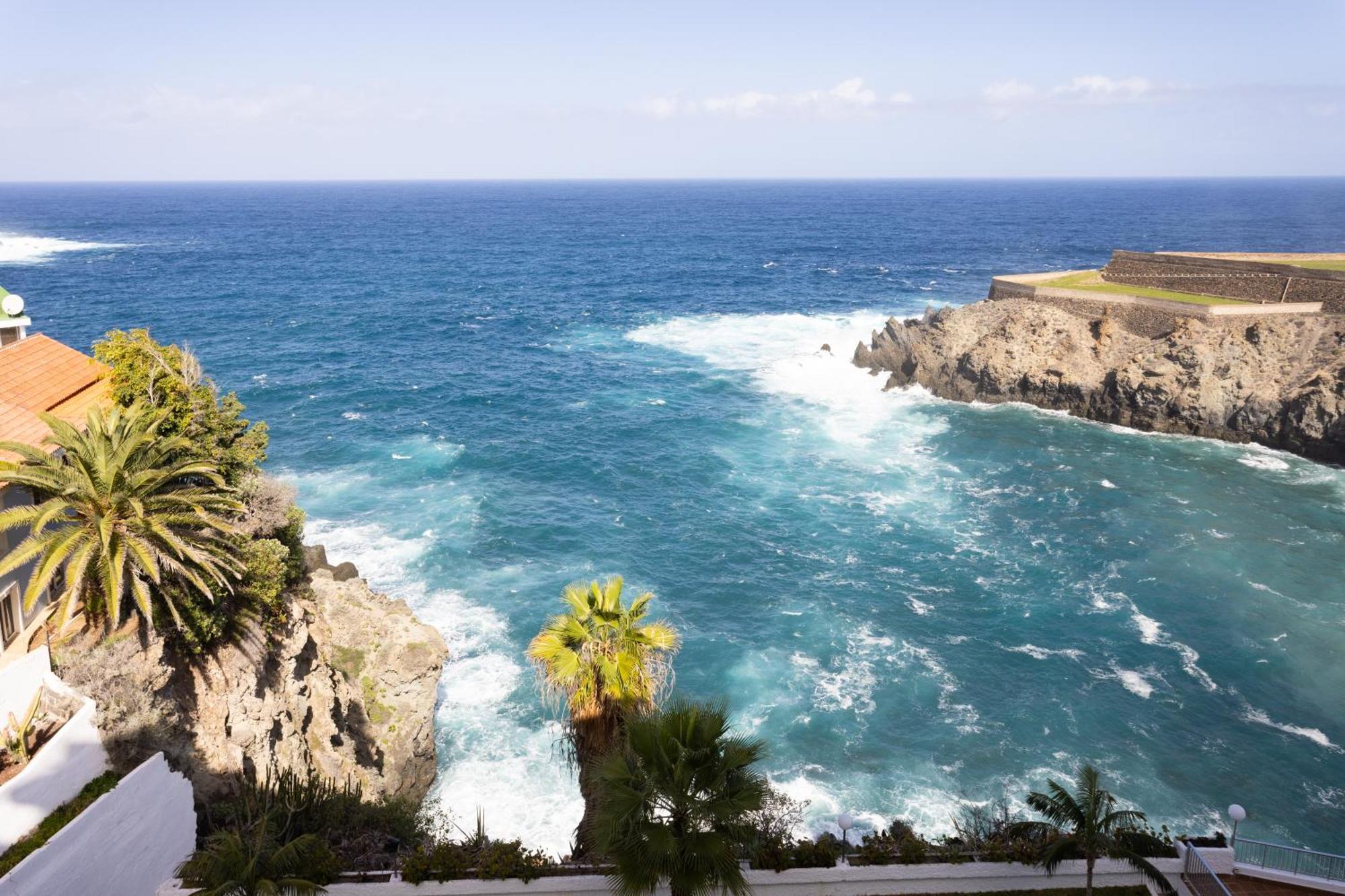 Cozy Seafront Studio With Balcony & Ocean Views San Marcos  Luaran gambar